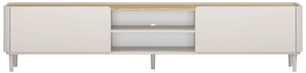 Comodă TV Elivo 220 cm pe picioare - cașmir / stejar uleiat