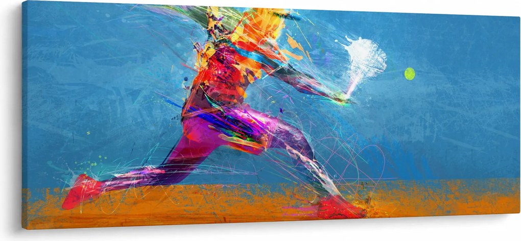 Tablou - Jucător de tenis pictat (120x50 cm)