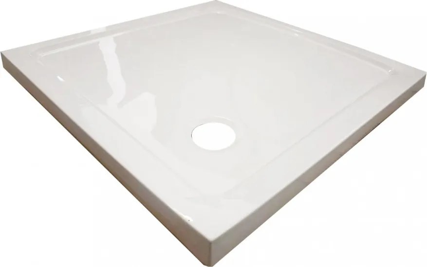 Cădiță de duș acrilică joasă, pătrată, Modena Slim, 90x90x5,5 cm