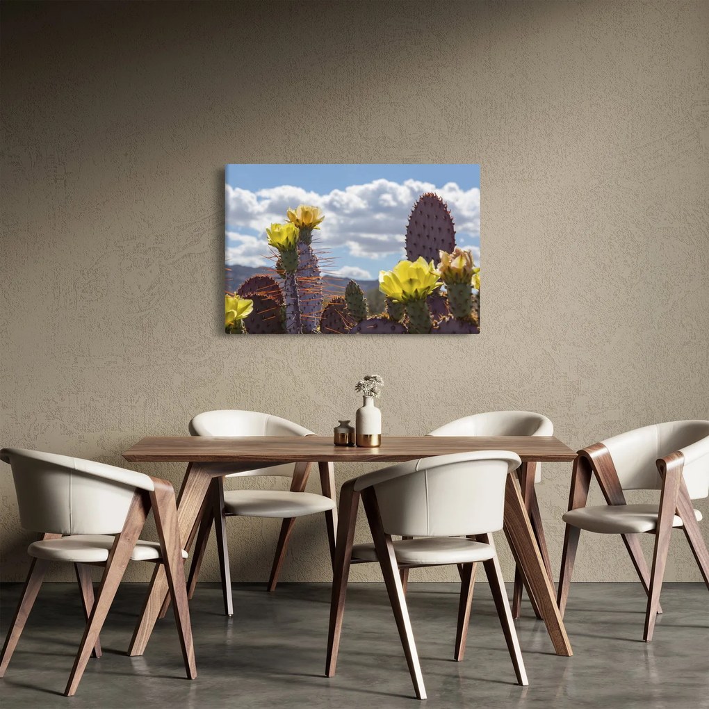 Tablou cu floarea de cactus Opunție (90x60 cm)