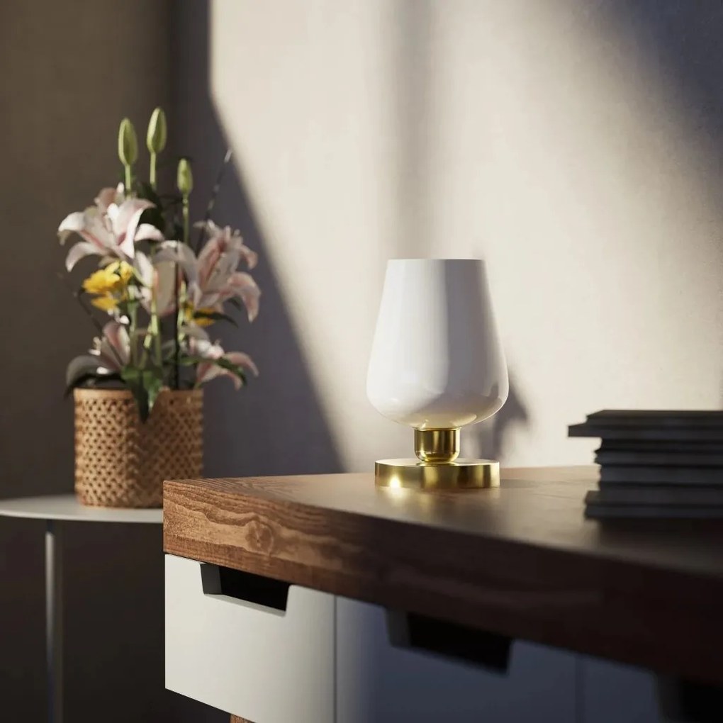 Veioza design italian din alama si sticla Talis