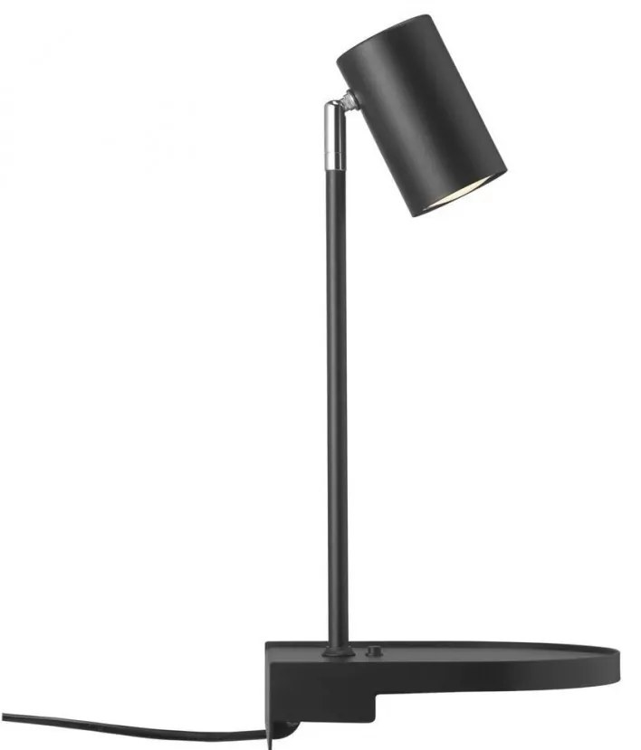 Aplica de perete, directionabila, port usb, design modern CODY negru 2112001003 NL