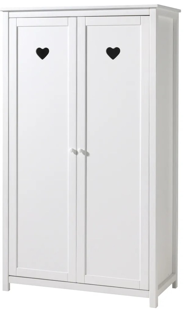 Set Mobilier Cameră Copii AMORI, 3 Piese, Pat cu Baldachin, Alb/Roz – Vipack