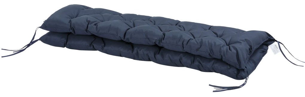 Outsunny Pernă Matlas pentru șezut și spătar pentru banc de grădină balansoar canapea 3 locuri confort superior 150 x 98 x 8 cm Albastru | Aosom Romania