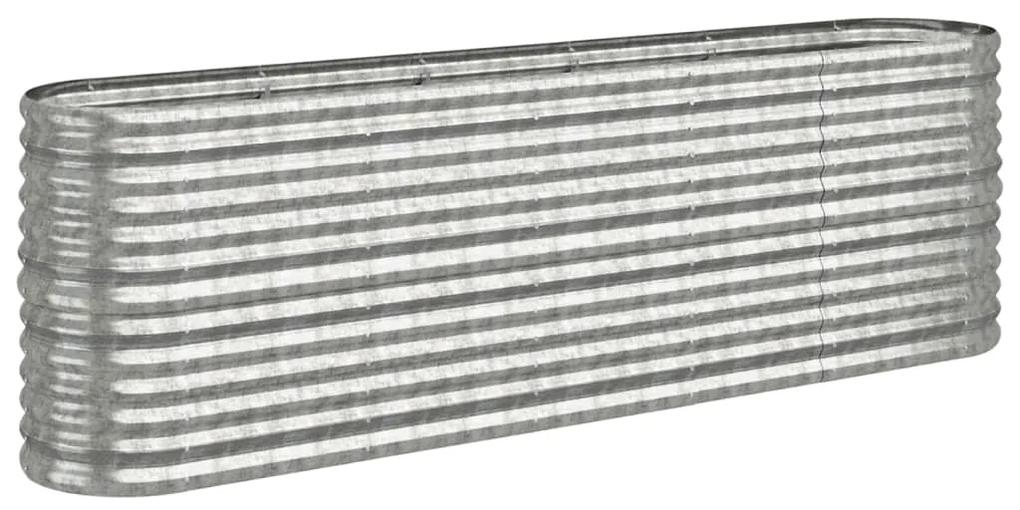 Jardiniera gradina argintiu 224x40x68 cm otel 1, Argintiu, 224 x 40 x 68 cm