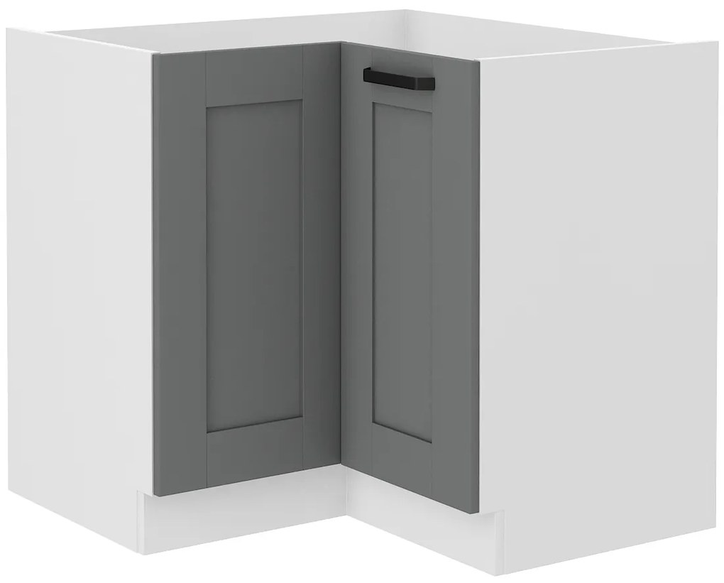 Dulap inferior de bucătărie de colț Lucid 89 x 89 DN 1F BB (dustgrey + alb). 1045533