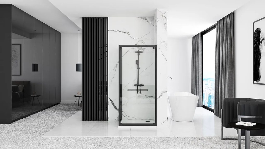 Cabina de dus Rea Space In Black 80x100