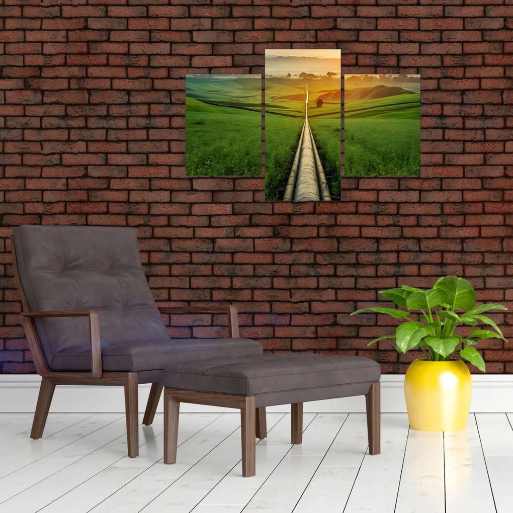 Tablou - Răsărit de soare peste vale (90x60 cm)