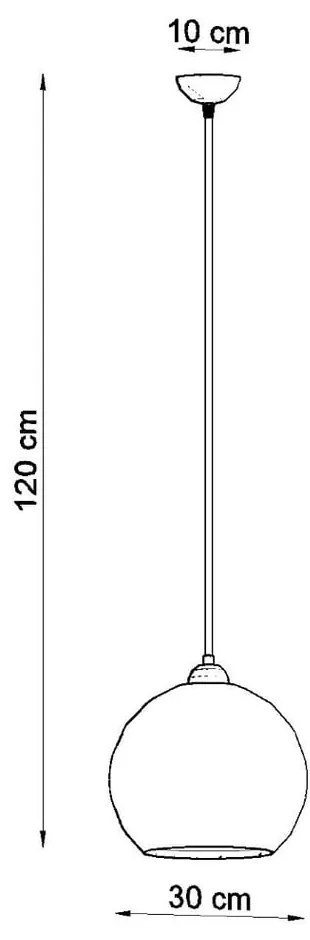 Lustră verde cu abajur din sticlă ø 30 cm Bilbao – Sollux