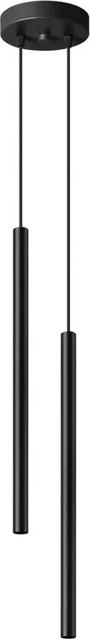 Lustră neagră din metal ø 15 cm Fideus – Sollux