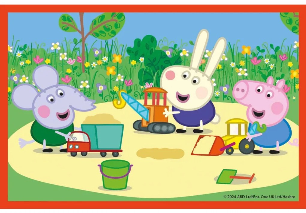 Purcelușa Peppa Duck Pond cuburi de poveste 6 bucăți de la Clementoni