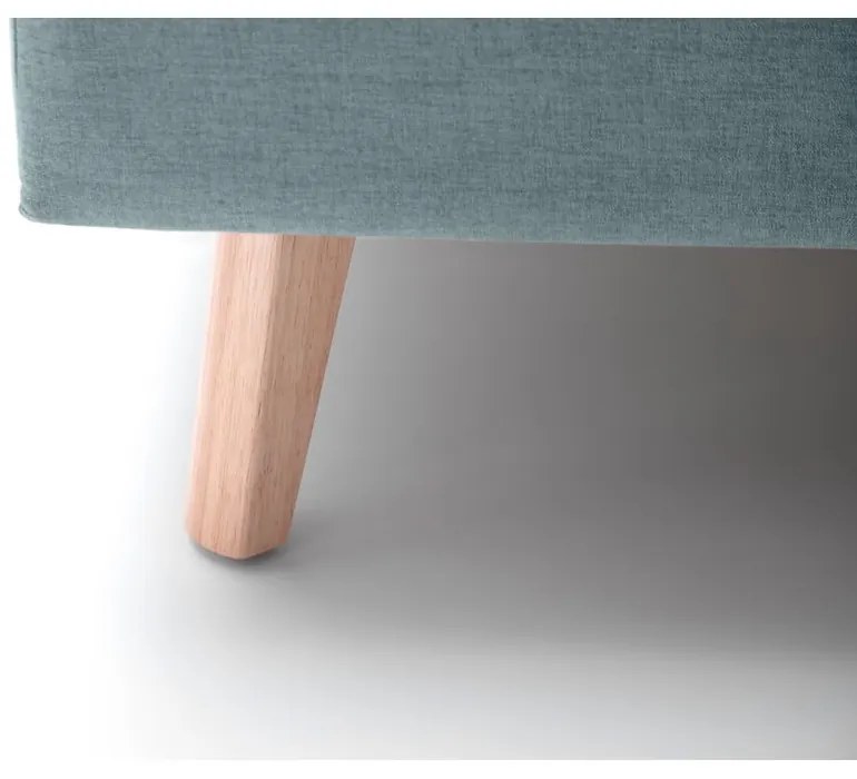 Pat matrimonial albastru/gri tapițat cu spațiu de depozitare cu somieră 180x200 cm Frieda – Meise Möbel