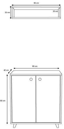 Mobilier Hol Menisa (stejar + alb) . 1093911
