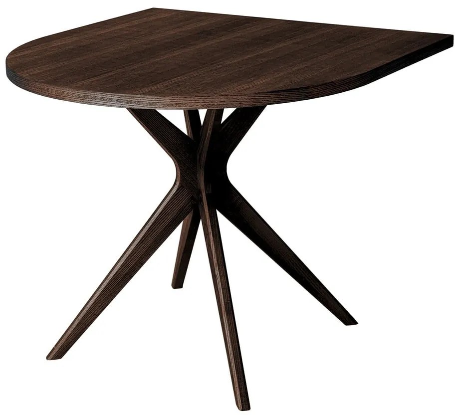 Masă de dining cu aspect de lemn de nuc 90x90 cm Jubi – Ragaba