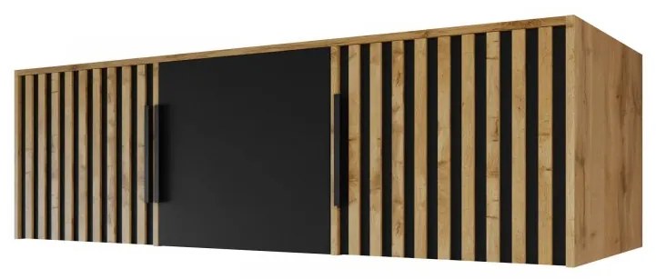 Suprastructură dulap Lenona Lux D3 (Stejar wotan + Negru) . 1104482