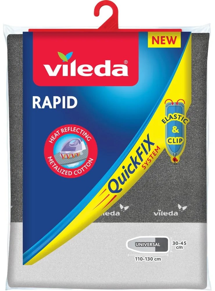 Husă din bumbac pentru masa de călcat Vileda Rapid, gri