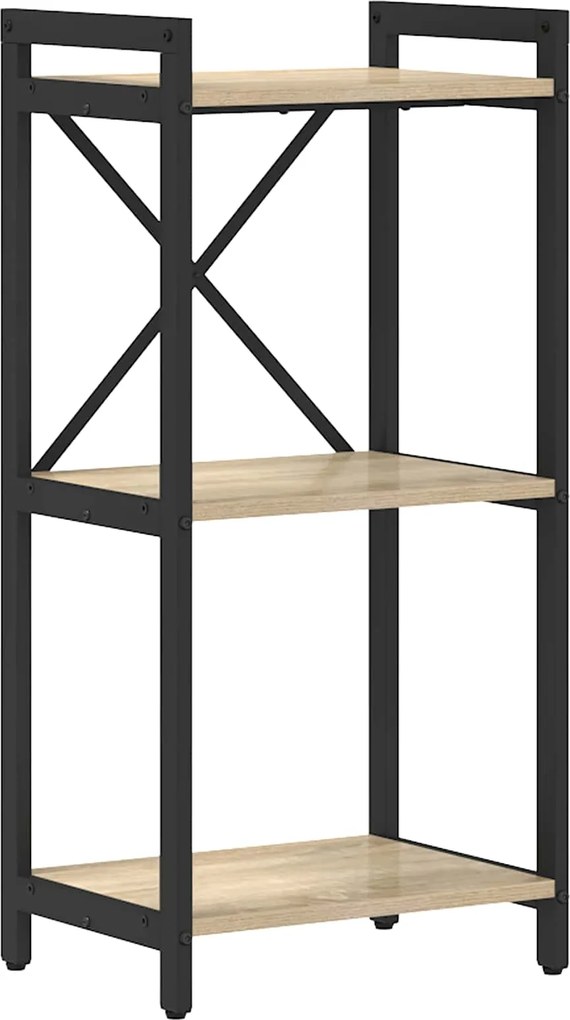 vidaXL Raft pentru cărți Stejar Sonoma 40 x 30 x 85 cm Lemn compozit