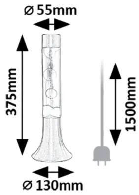 Lampă LED cu lavă Rabalux 76026 POPPILOL LED/25W/230V
