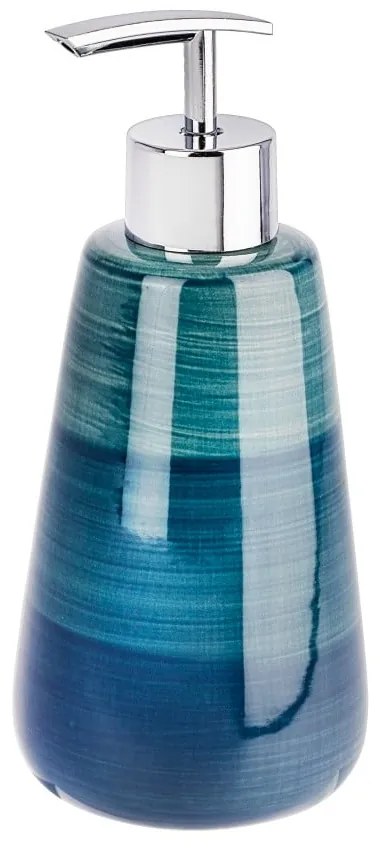 Dozator săpun lichid Wenko Pottery, albastru petrol