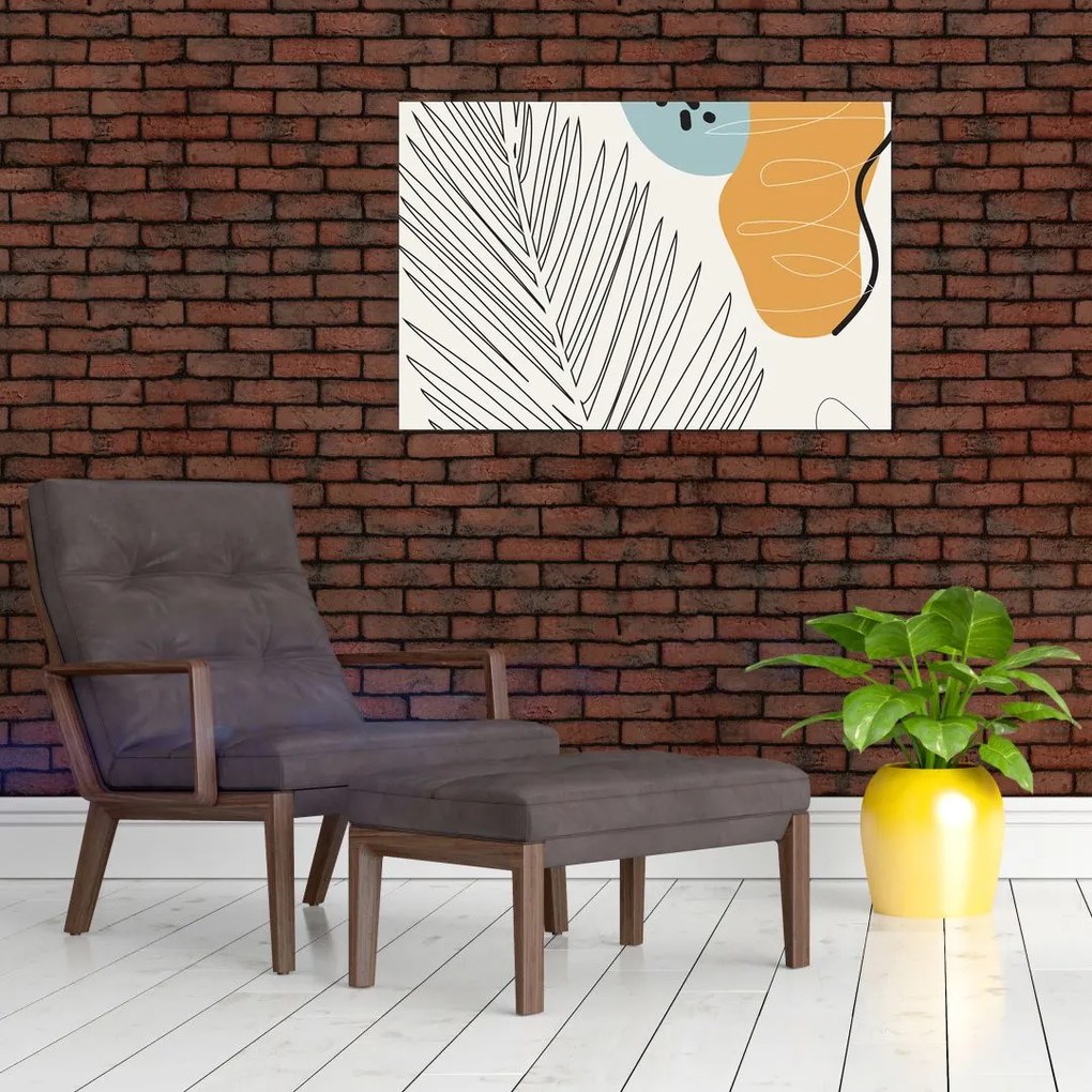 Tablou - Ilustrație de frunze (90x60 cm)