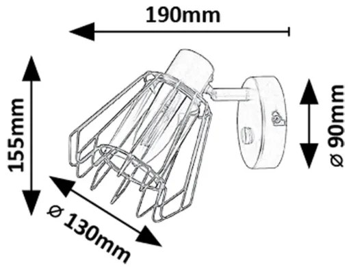 Spot de perete Rabalux 73067 EMERENCIA 1xE14/40W/230V