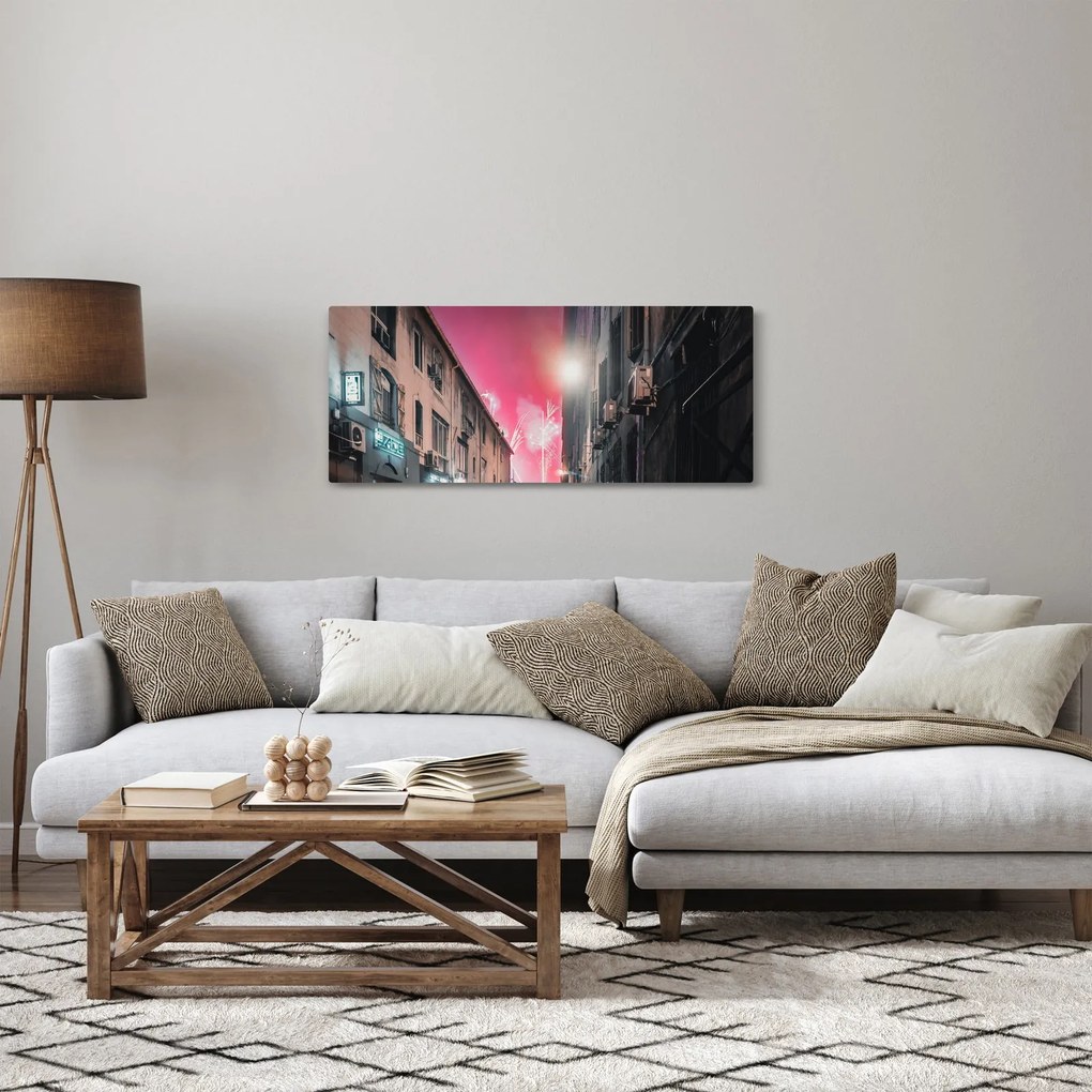 Tablou - Artificii din Marseille (120x50 cm)