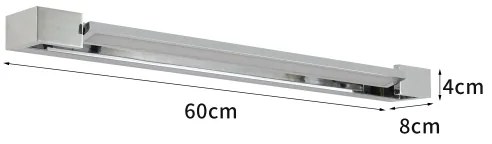Brilagi-LED Oglindă iluminată pentru baie AQUA LINE LED/18W/230V 60 cm IP44 crom lucios