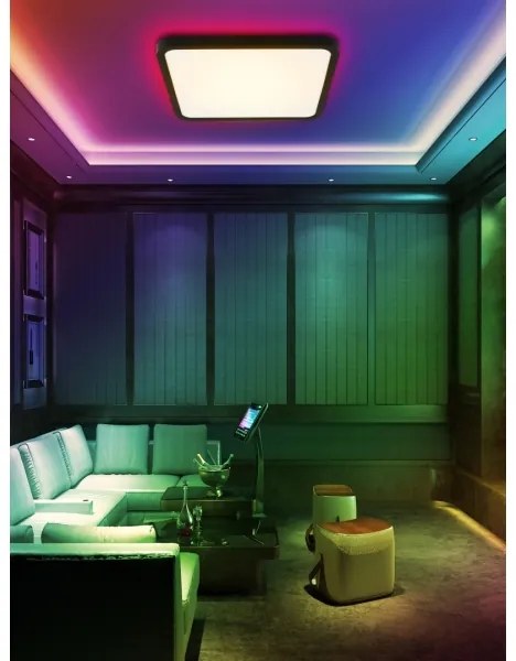 Immax NEO 07167-B40-LED RGBCCT Lampă dimabilă 50W/230V Wi-Fi Tuya negru+DO