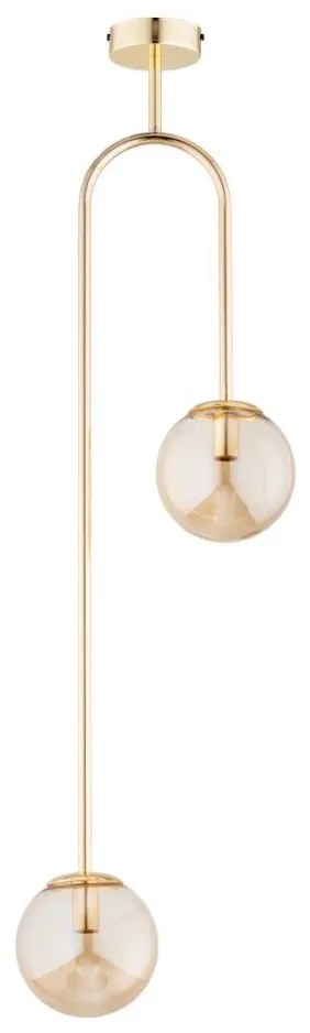 Lustră pe tijă VECTOR 2xE14/10W/230V auriu