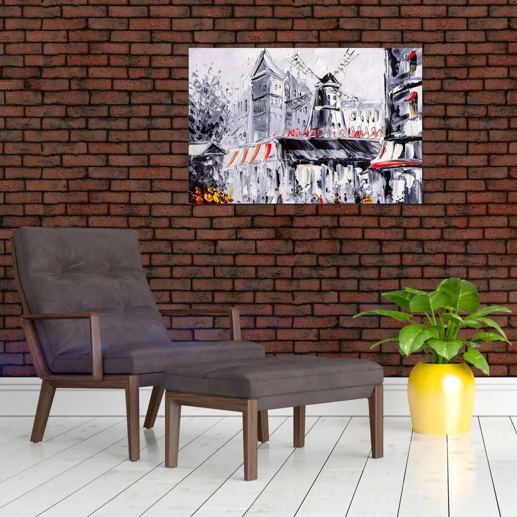 Tablou - Strada din Paris, pictură în ulei (90x60 cm)