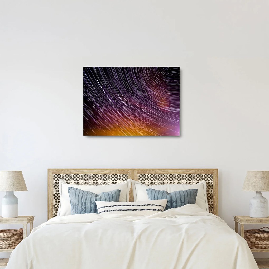 Tablou pe sticlă cu stele șterse pe cer (70x50 cm)