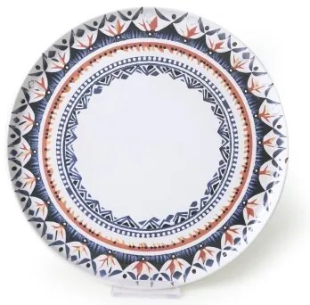 Set veselă 24 piese, multicolor, din ceramică stoneware