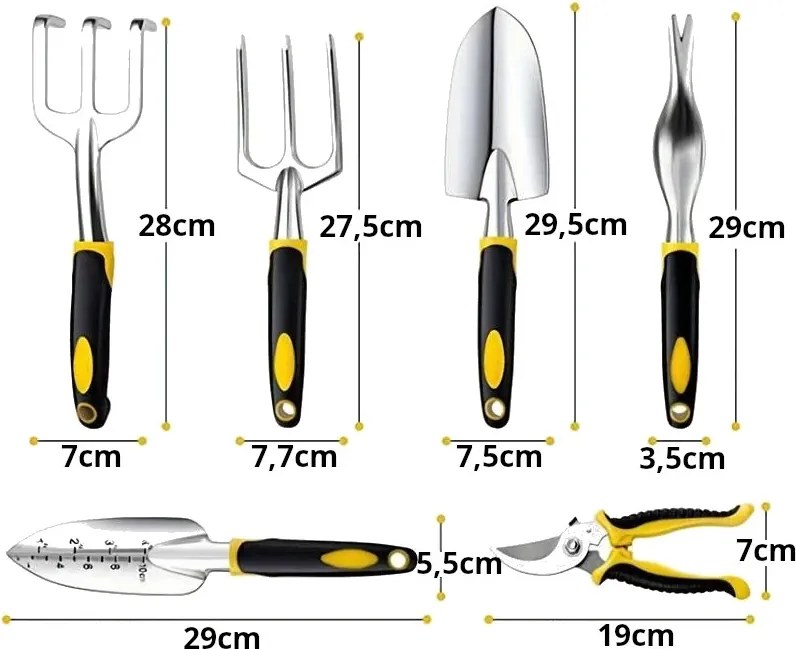 Set de unelte de grădină - 6 piese