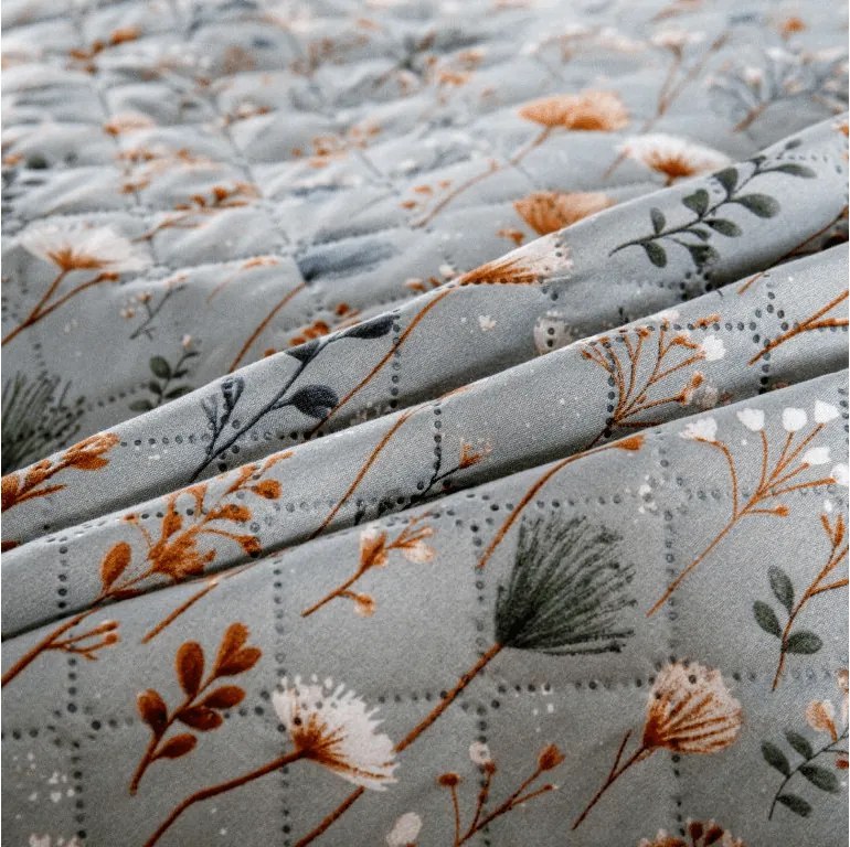 Cuvertura de pat BOTANIC FIELD, gri Dimensiune: 220 x 240 cm