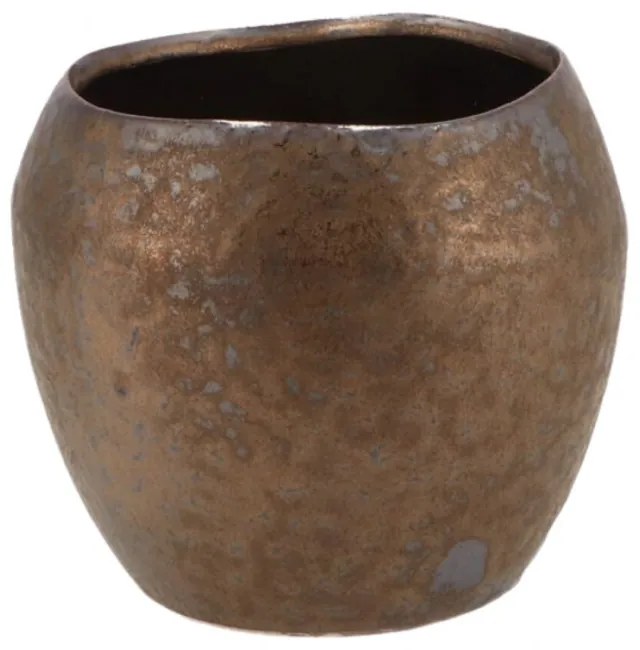 Ghiveci din ceramica AMARAH bronz 12 cm