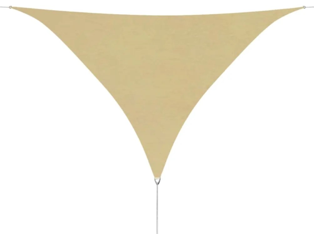 Parasolar din tesatura oxford, triunghiular, 3,6x3,6x3,6 m, bej