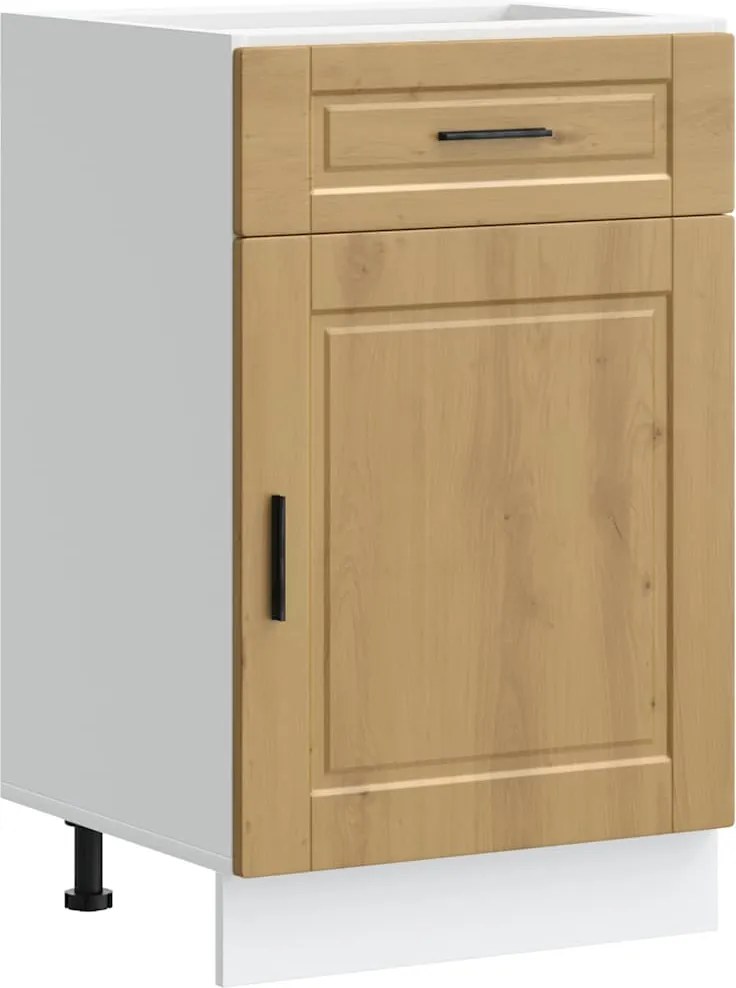 vidaXL Dulap de bază de bucătărie „Porto” din lemn de stejar artizanal