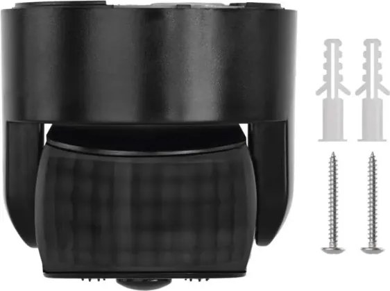 Senzor exterior PIR pentru mișcare și amurg 1200W/230V IP65 negru