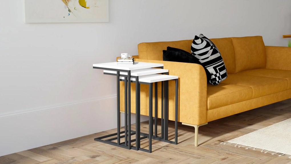 Set 3buc. măsuțe cafea Blacky. 1067432