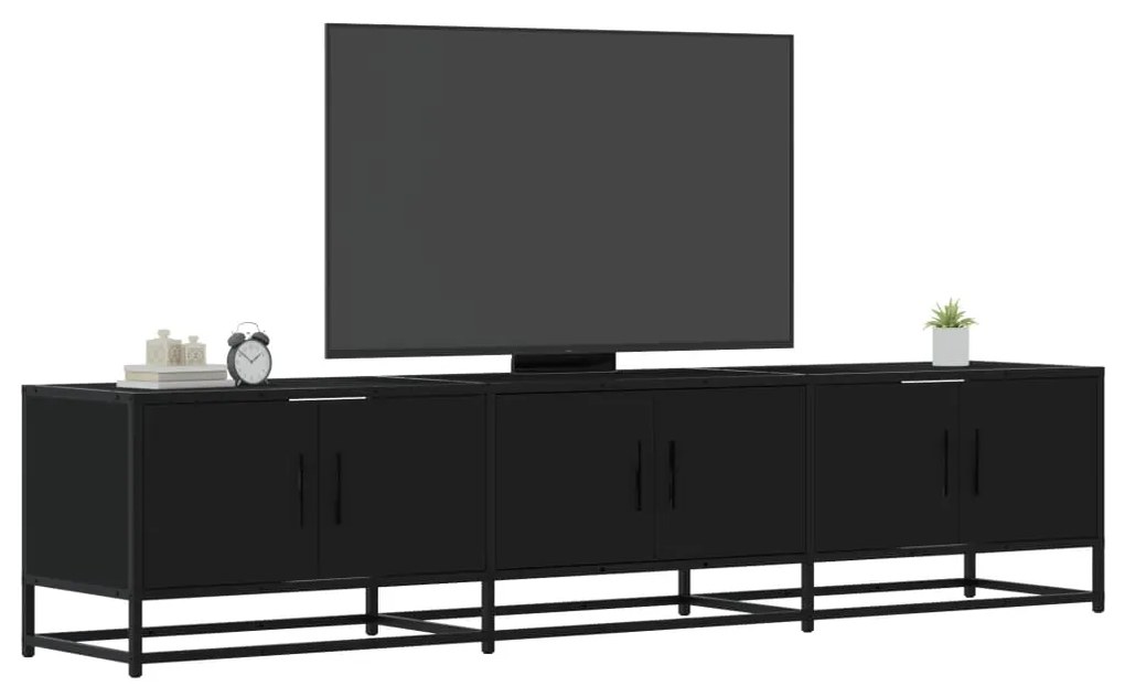 vidaXL Comodă TV, negru, 180x35x41 cm, lemn prelucrat