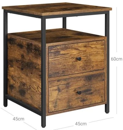 Noptieră ARIN maro/negru