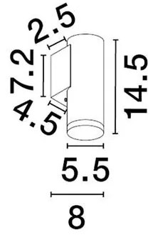 Aplica de perete baie, protectie IP44, MAO, NVL-9011423