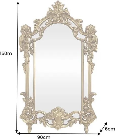 Oglinda decorativa OPULENT 150cm auriu