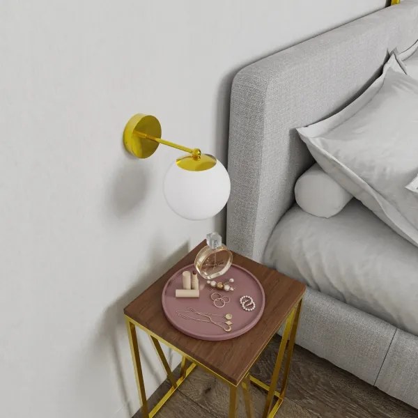 Aplica de perete 1xE27/40W/230V auriu/alb