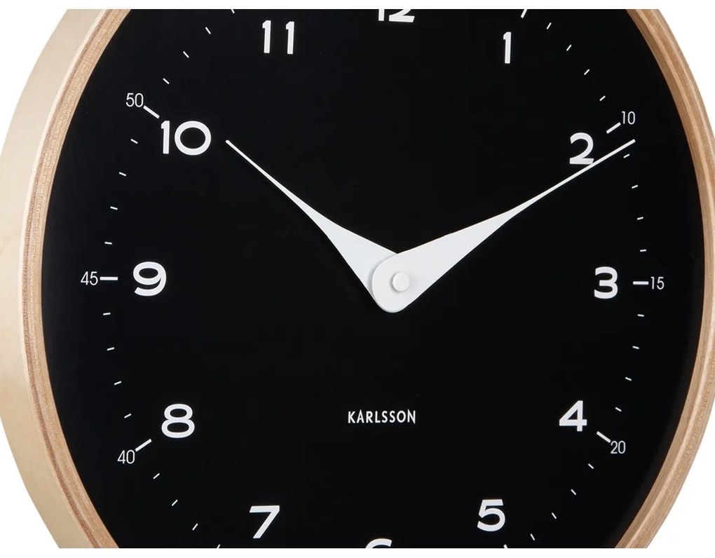 Karlsson 5995BK ceas de perete design negru,diametru 30 cm