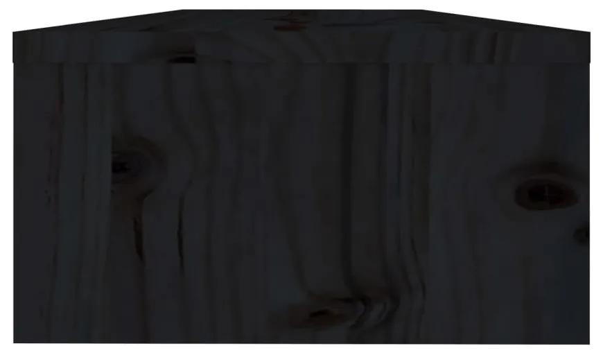 Stand pentru monitor, negru, 50x24x13 cm, lemn masiv de pin 1, Negru