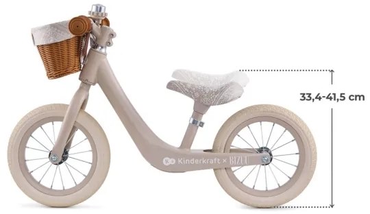 KINDERKRAFT - Bicicletă fără pedale RAPID 2 Dune Whisper Bizuu