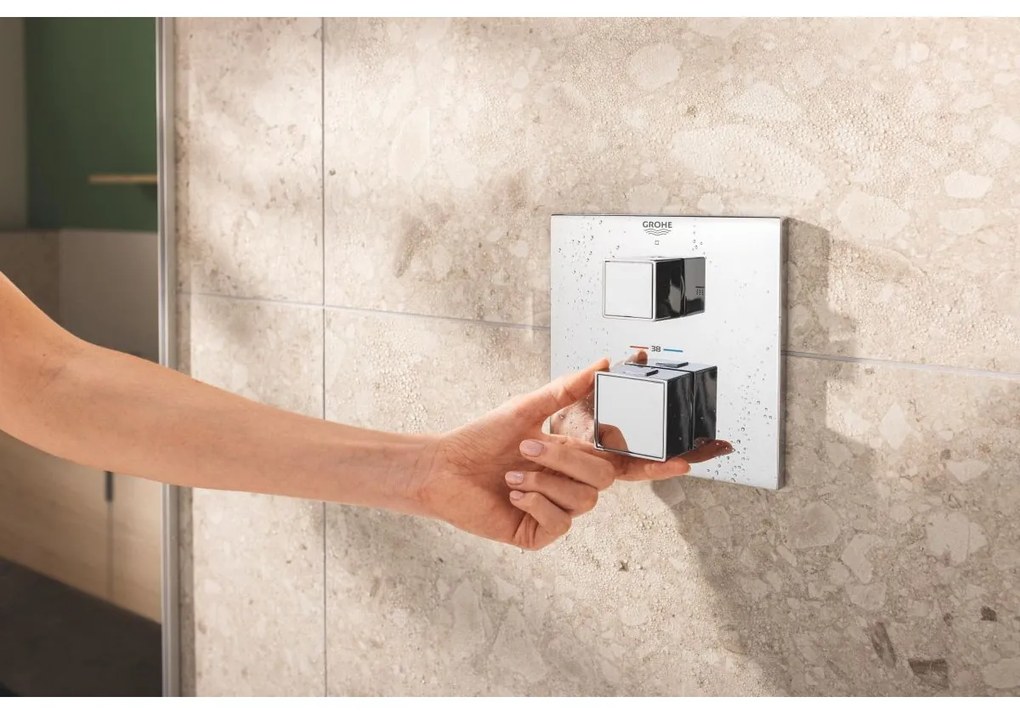 Grohe Precision Cube set de dus ascuns cu termostat da crom 34879000