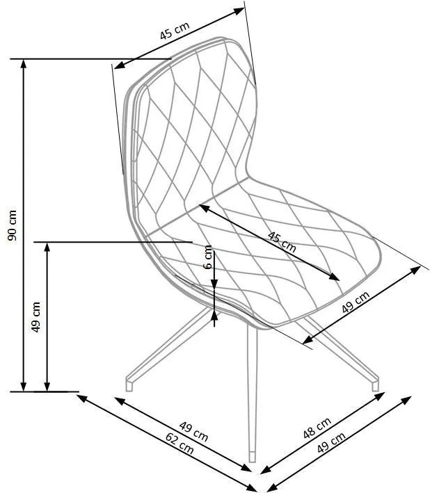 Set masa extensibila Horus L126-206 cm + 4 scaune K237 maro