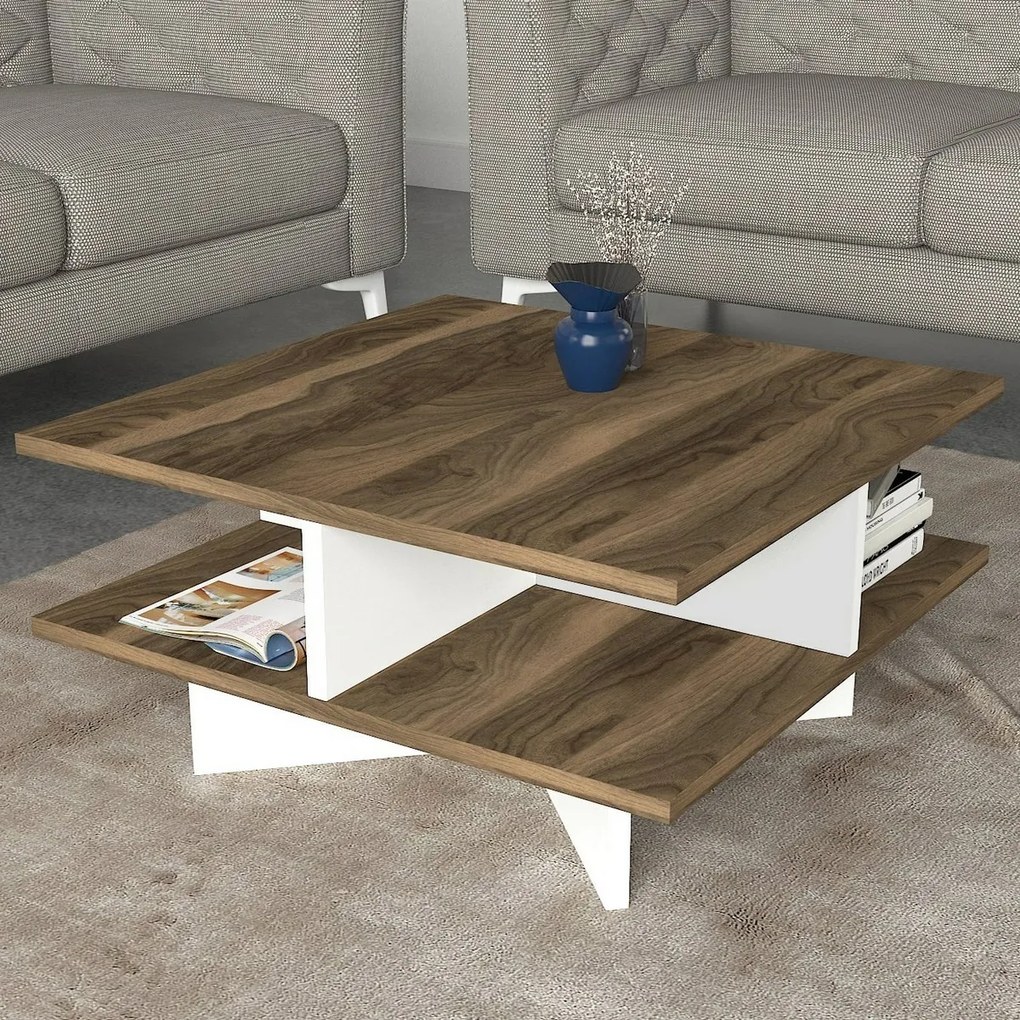 Măsuță de conferință Hamton White and Walnut